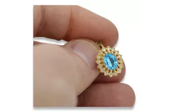 Ring Aquamarine 14K Yellow gold Vintage vec125y